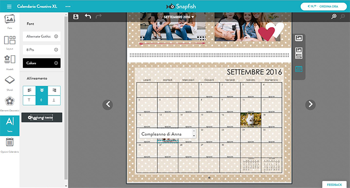 calendari personalizzati con le tue foto